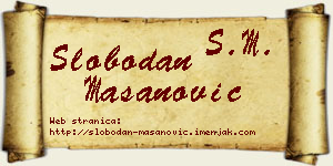 Slobodan Mašanović vizit kartica